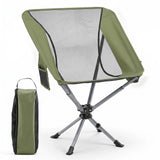 Tangkula 360° Swivel Portable Folding Camping Chair w/Carry Bag (Black) | No Assembly
