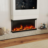 Tangkula 3-Sided Electric Fireplace Insert with Remote Control