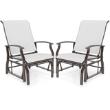 Tangkula Porch Gliders with High Back for Backyard Garden Balcony Poolside