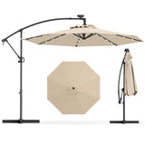 Tangkula 10 FT Patio Offset Umbrella with 360 Degree Rotation
