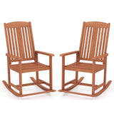 Tangkula Outdoor Patio Wood Rocking Chair