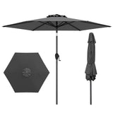 Tangkula Heavy Duty Outdoor Umbrella with Push Button Tilt