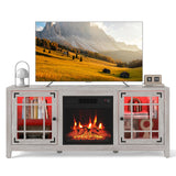 Tangkula 58" LED Fireplace TV Stand for TVs up to 65"