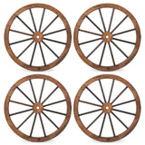 Tangkula 30" Decorative Wooden Wheels Set of 2 or 4