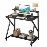 Tangkula 32" Mobile Portable Laptop PC Desk with Monitor Stand