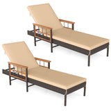 Tangkula Lounge Chair Outdoor with Soft Cushions for Outside