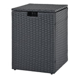 Tangkula 16" Outdoor Rattan Hideaway Table for Gas Fire Pit