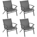 Tangkula Patio Chairs with Heavy Duty Metal Frame
