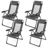Tangkula Folding Patio Chairs Set