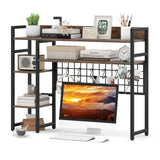 Tangkula Desktop Bookshelf for Computer Monitor Up to 32”