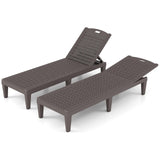 Tangkula Lounge Chair Outdoor Set of 2 for Poolside