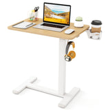 Tangkula Mobile Standing Desk with Cup Holder and Headphone Hook