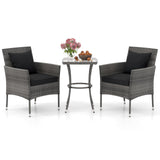 Tangkula 3Piece Patio Furniture Set