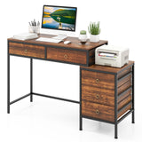 Tangkula 51" Home Office Desk with Printer Stand