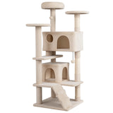 Tangkula 52" Tall Cat Tower with Cushioned Top Perch