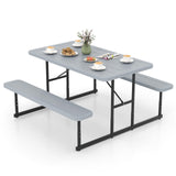 Tangkula Picnic Table Bench Set for 2 to 4 People