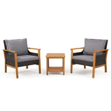 Tangkula 3 Pieces PE Wicker Patio Bistro Set