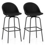 Tangkula Patio Swivel Bar Stools Set of 2/4