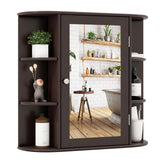 Tangkula Bathroom Medicine Cabinet with Mirror with Mirror, Wall Mounted Bathroom Storage Cabinet