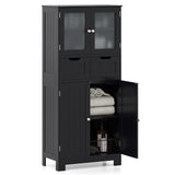 Tangkula Tall Bathroom Storage Cabinet, Freestanding Floor Cabinet