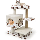 Tangkula 30 Inch Small Cat Tree with Jute Scratching Post