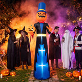 Tangkula 10 FT Animated Halloween Inflatable Pumpkin Gentleman Decoration