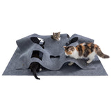 Tangkula 48” x 36” Rectangular Large Interactive Cats Enrichment Play Felt Mat