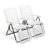 Tangkula Patio Chaise Lounge Chair, Folding Chaise Lounge Outdoor with 7-Position Backrest & Adjustable Footrest