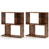Tangkula 3 Tier Geometric Bookshelf