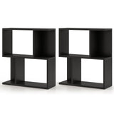 Tangkula 3 Tier Geometric Bookshelf