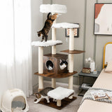 Tangkula Tall Cat Tree, 69-Inch Modern Cat Tower with Sisal Rope Scratching Posts