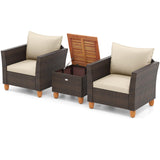 Tangkula  Patiojoy Outdoor PE Wicker Bistro Set