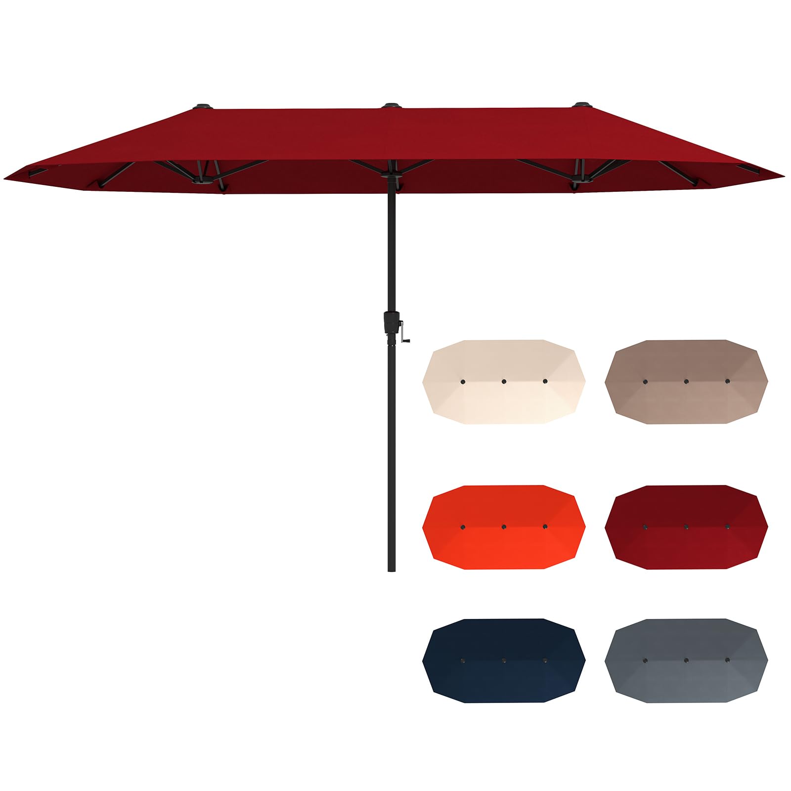 large red patio umbrella Tangkula 13 ft Large Patio Umbrella, Red