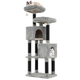 Tangkula 62 Inch Tall Cat Tower with Scratching Posts