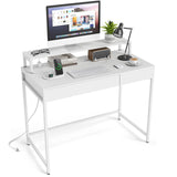 Tangkula Computer Desk with Dual-use Drawer & Keyboard Tray
