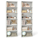 Tangkula 6-Tier Bookcase, 70” Tall Freestanding Bookshelf with 6 Open Shelves