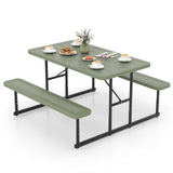 Tangkula Picnic Table Bench Set for 2 to 4 People