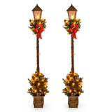 Tangkula 6.1 FT Christmas Pre-lit Street Lamp