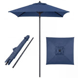 TANGKULA 5 FT Patio Umbrella, Outdoor Table Market Umbrella with Quick-Release Button