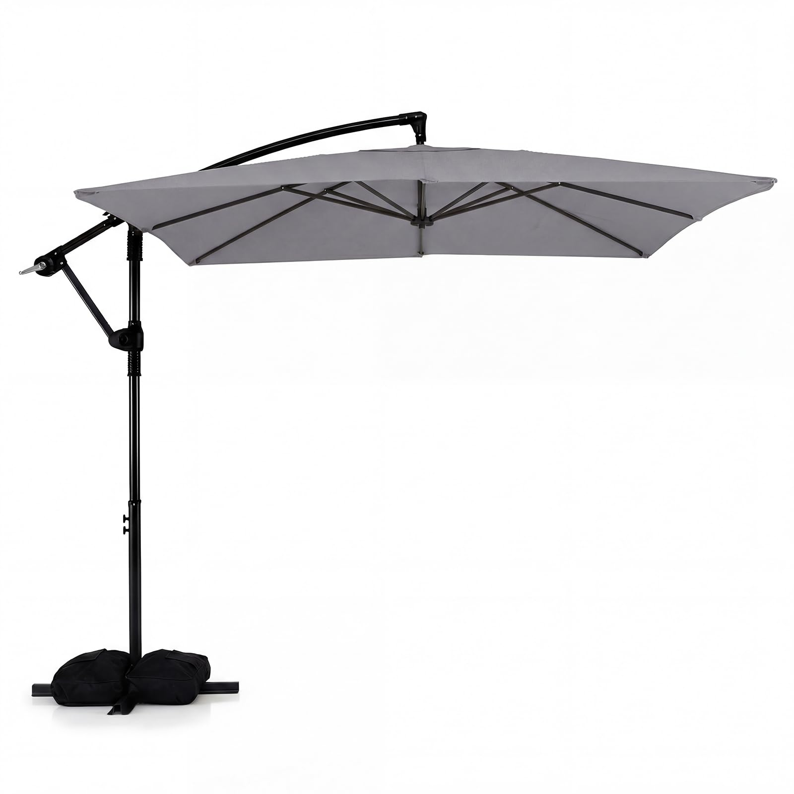 Tangkula 8x8 ft Patio Umbrella with Base Included, Navy