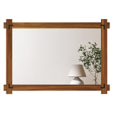 Tangkula Wood Framed Mirror