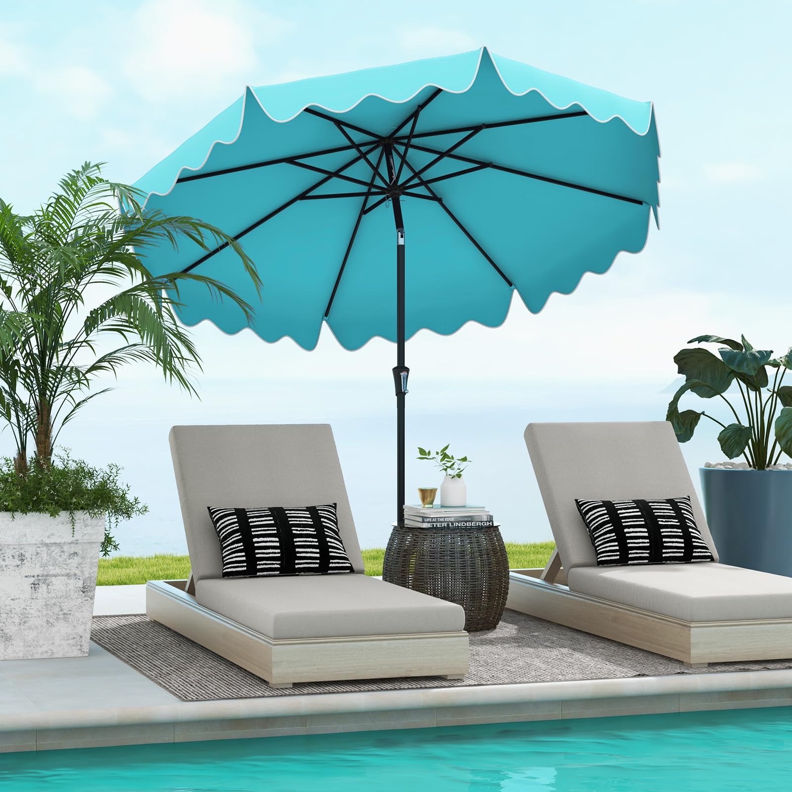 9 ft teal patio umbrella Tangkula 9 FT Patio Umbrella with Crank Handle – tangkula