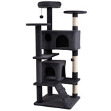 Tangkula 52" Tall Cat Tower with Cushioned Top Perch