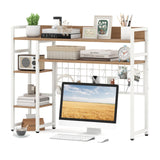 Tangkula Desktop Bookshelf for Computer Monitor Up to 32”