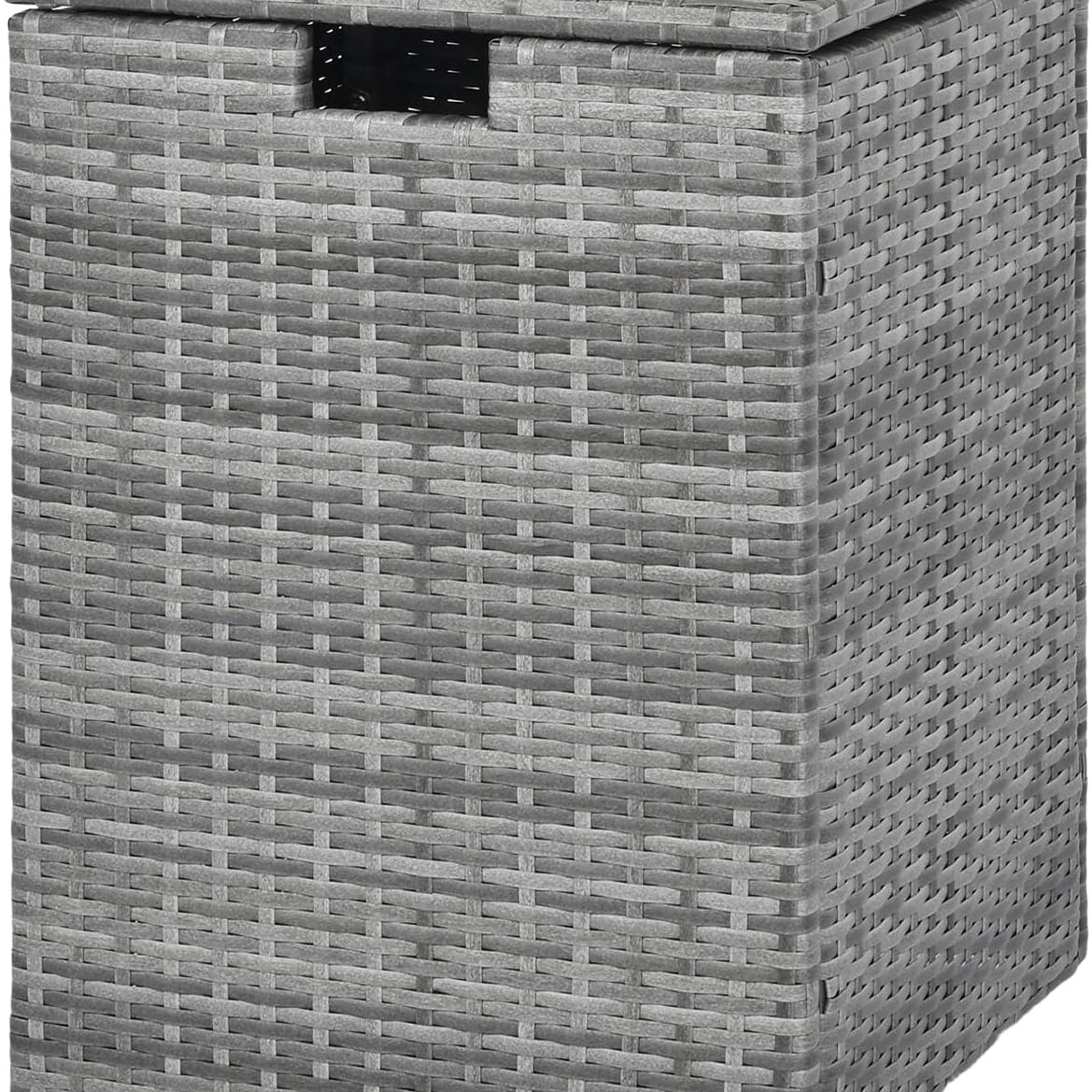 Tangkula 16" Outdoor Rattan Hideaway Table for Gas Fire Pit