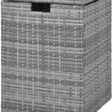 Tangkula 16" Outdoor Rattan Hideaway Table for Gas Fire Pit