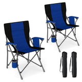 Tangkula Camping Chair with Cup Holder for Beach