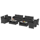 Tangkula 4-Piece Outdoor Rattan Furniture Set