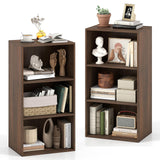 Tangkula 3-Cube Bookcase Floor Standing Open Bookshelf w/7-Position Adjustable Shelf