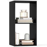 Tangkula 2-Cube Bookcase 3-Tier Bookshelf with Open Compartments
